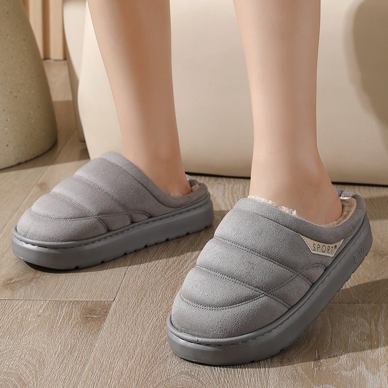 Winter Warm Indoor Floor Bedroom Home Slippers For Couple - AmiraMart