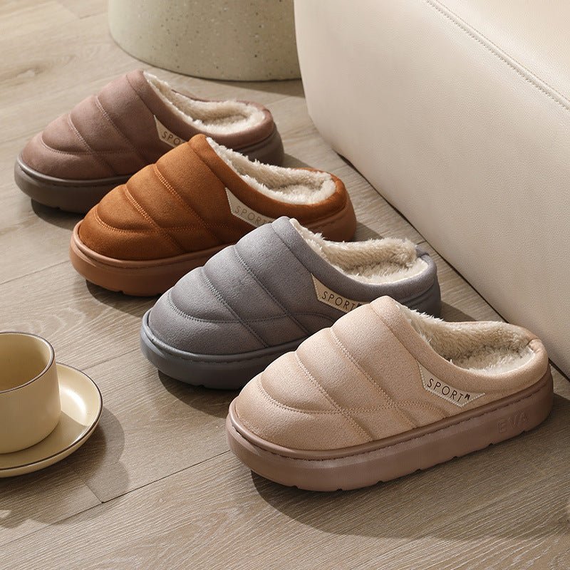 Winter Warm Indoor Floor Bedroom Home Slippers For Couple - AmiraMart