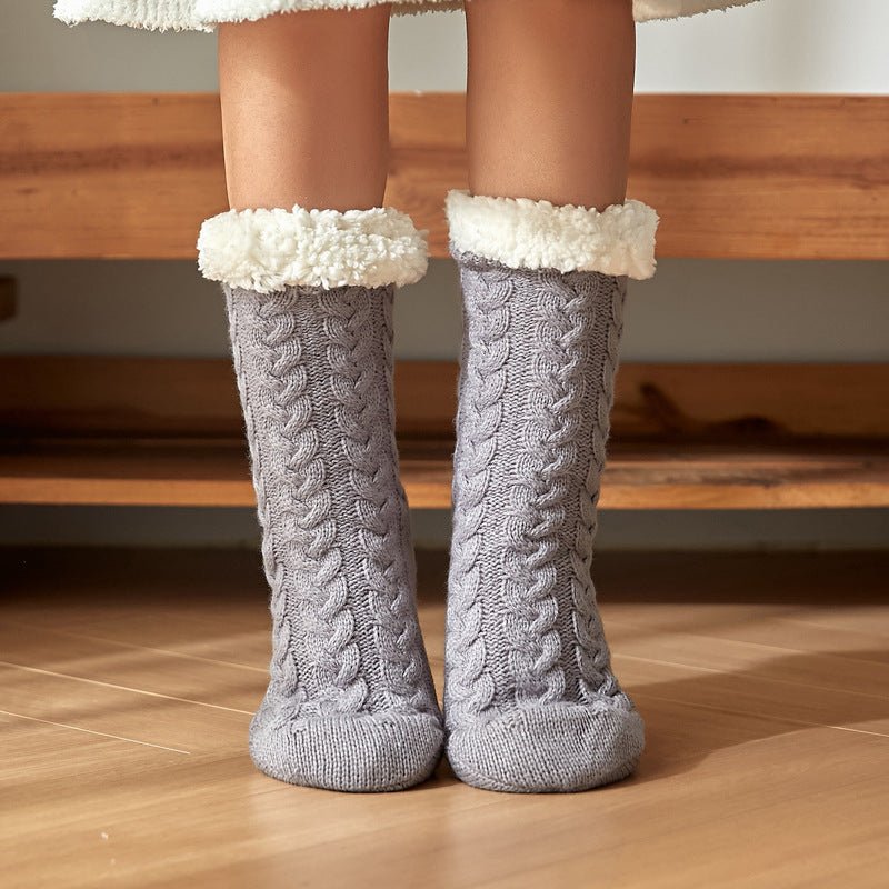 Winter Warm Knitted Plush Floor Socks - AmiraMart