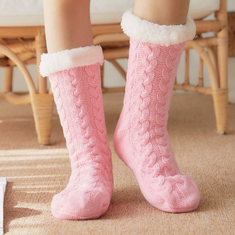 Winter Warm Knitted Plush Floor Socks - AmiraMart