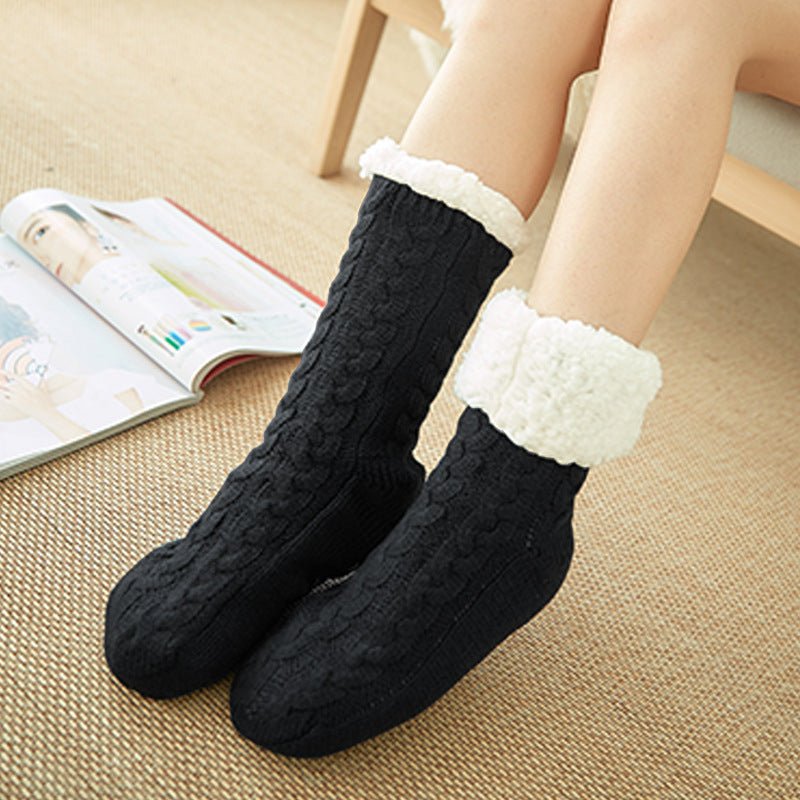 Winter Warm Knitted Plush Floor Socks - AmiraMart