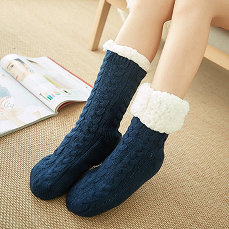 Winter Warm Knitted Plush Floor Socks - AmiraMart