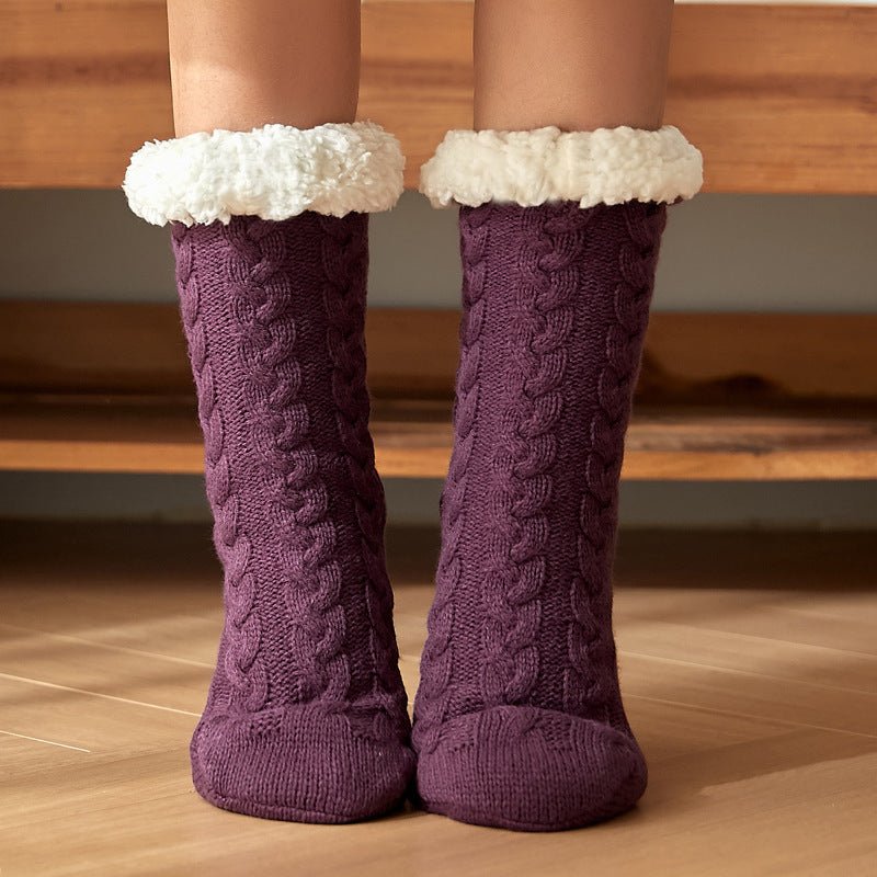 Winter Warm Knitted Plush Floor Socks - AmiraMart