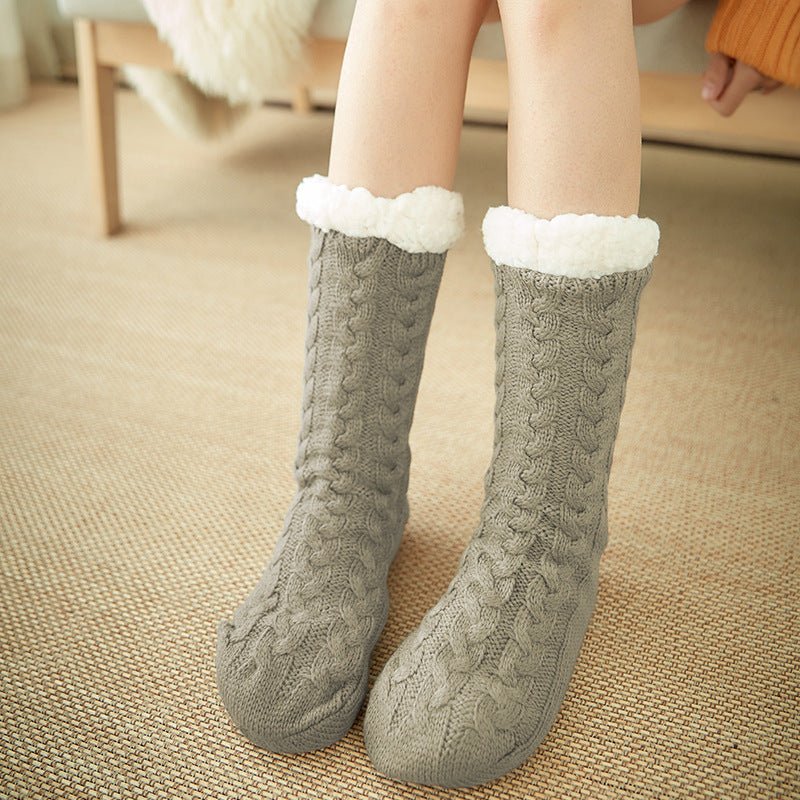Winter Warm Knitted Plush Floor Socks - AmiraMart