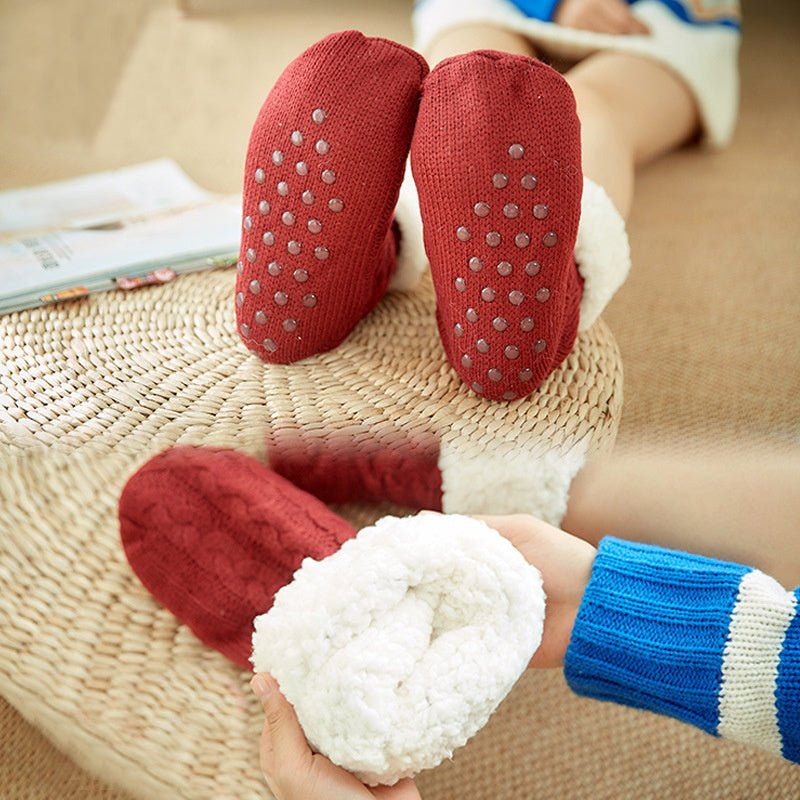 Winter Warm Knitted Plush Floor Socks - AmiraMart