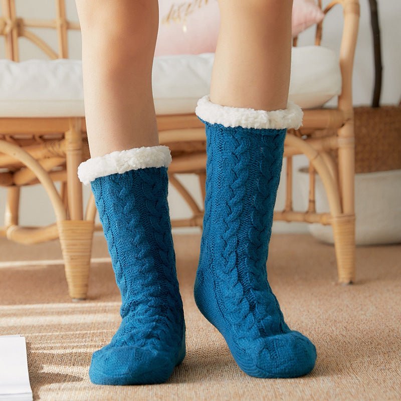 Winter Warm Knitted Plush Floor Socks - AmiraMart