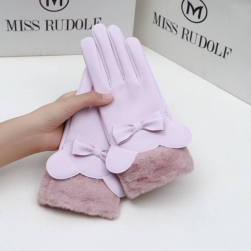 Winter Women's Touch Screen Fleece - lined Thickened Warm Gloves - AmiraMart