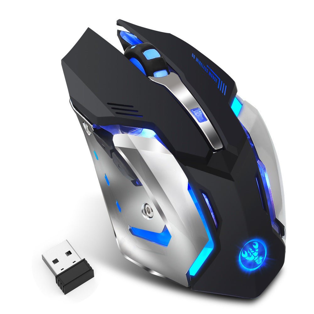wireless mouse 2.4GPI gaming mouse glowing mouse - AmiraMart