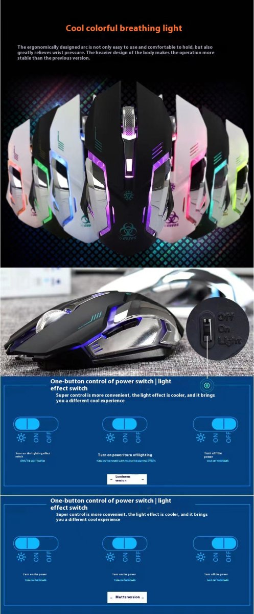 Wireless Rechargeable Mouse - AmiraMart