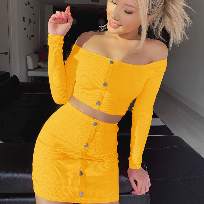 Woman Sexy Off Shoulder Set - AmiraMart