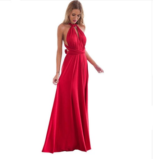 Women Bandage Convertible Boho Maxi Dress - AmiraMart