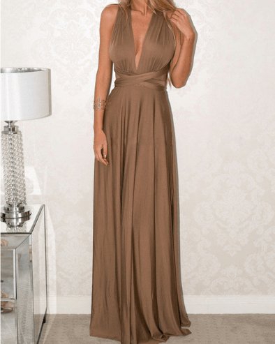 Women Bandage Convertible Boho Maxi Dress - AmiraMart