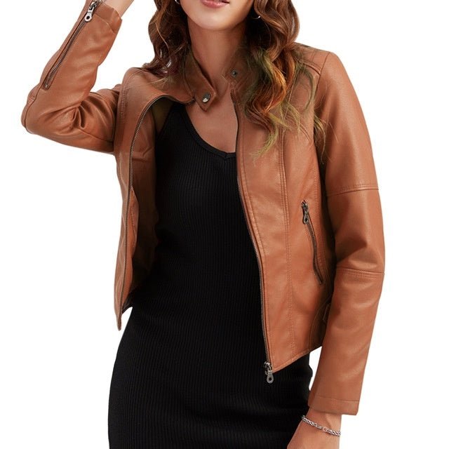 Women Neck Jackets For Spring Soft - AmiraMart