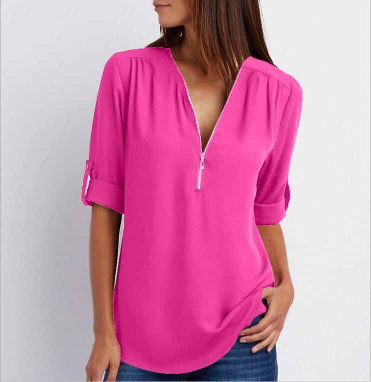 Women Short Sleeve Loose Tops - AmiraMart