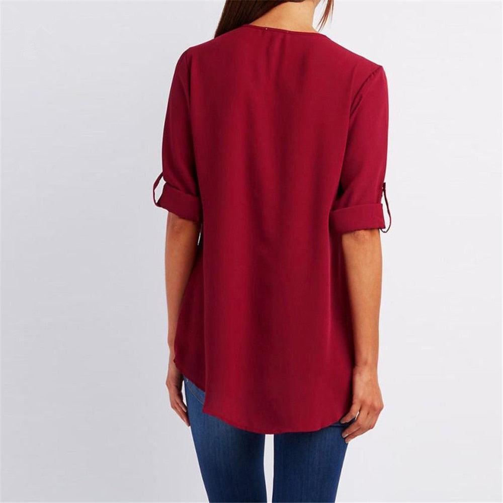 Women Short Sleeve Loose Tops - AmiraMart