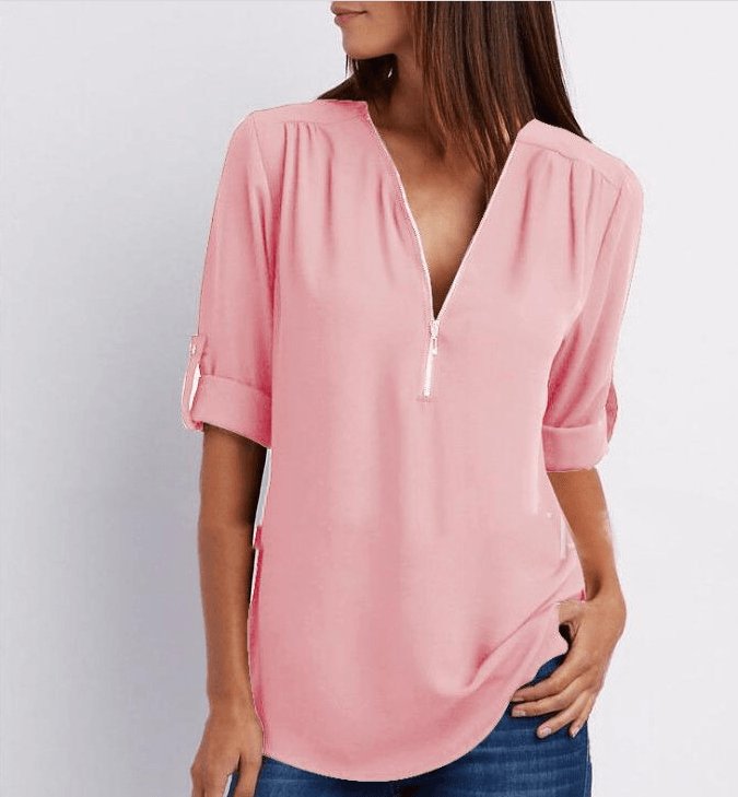 Women Short Sleeve Loose Tops - AmiraMart