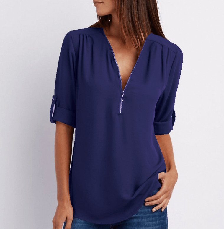 Women Short Sleeve Loose Tops - AmiraMart