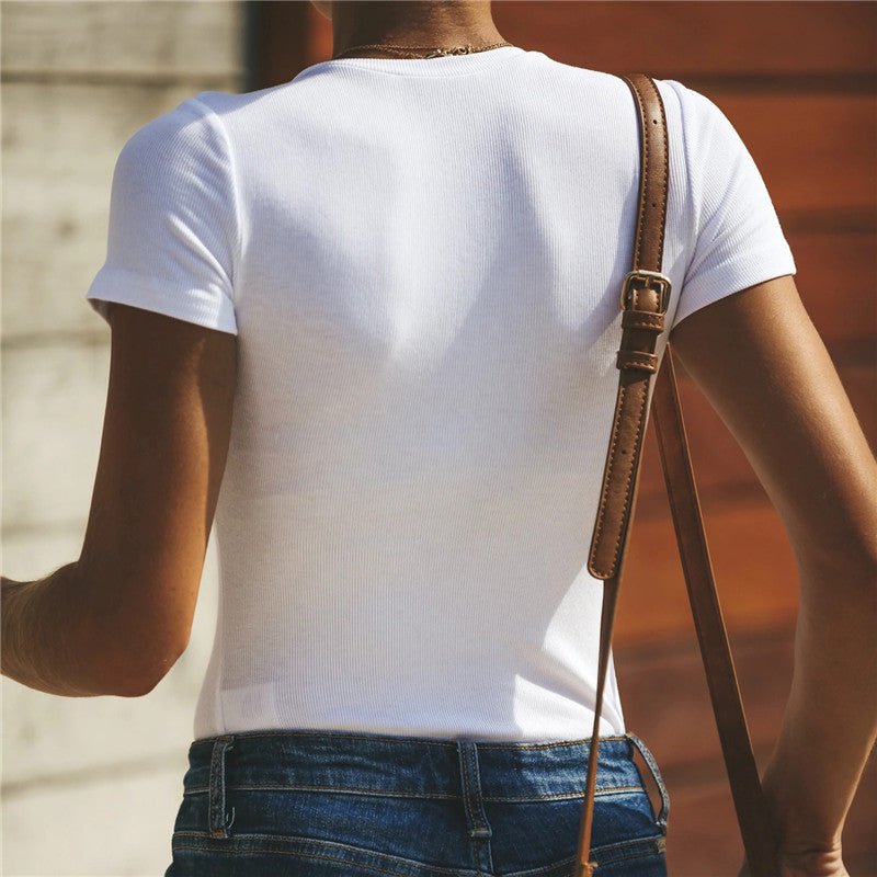 Women's Button - Down Solid Casual Shirt - AmiraMart