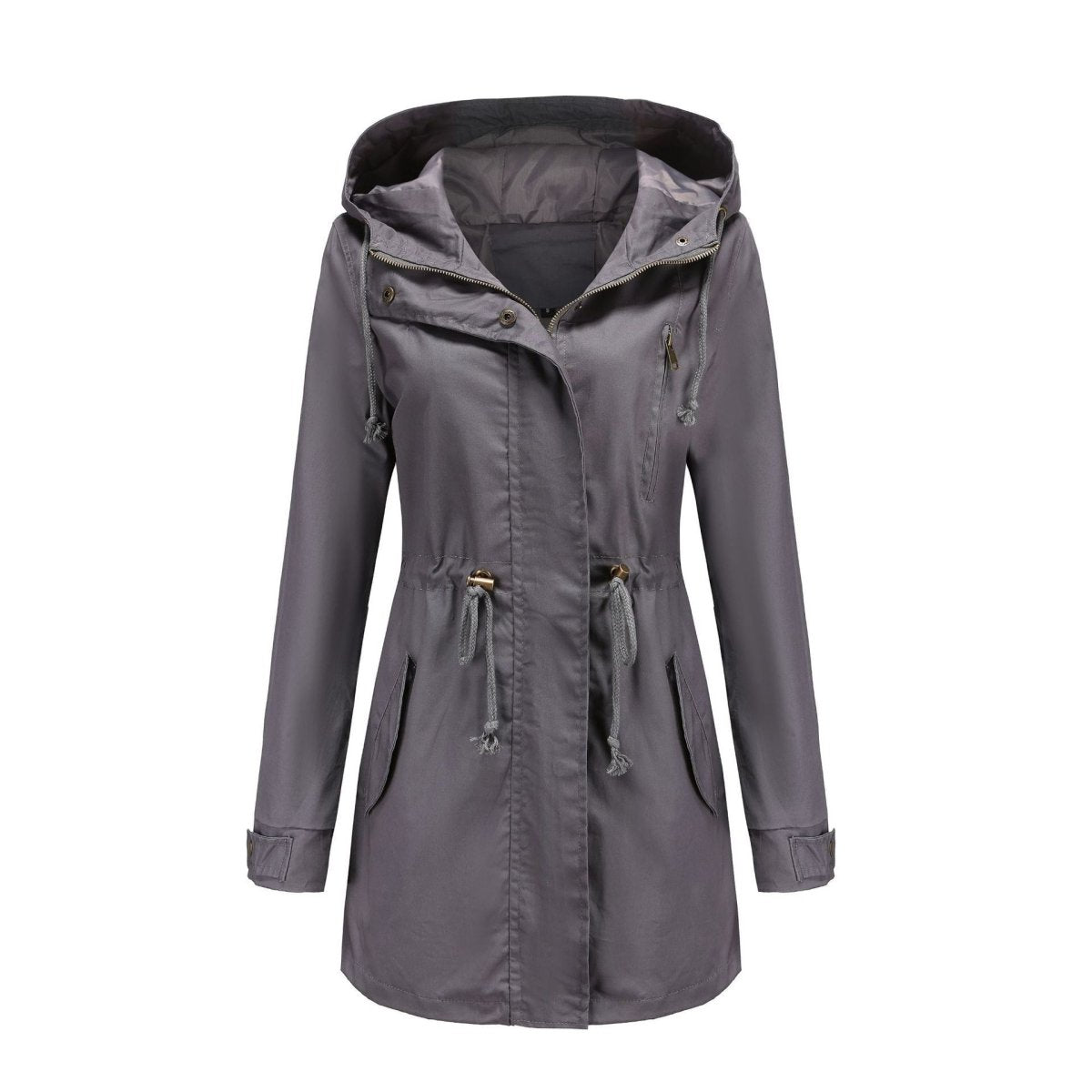 Women's Cotton Anorak Jacket - Lightweight Spring & Fall Coat - AmiraMart