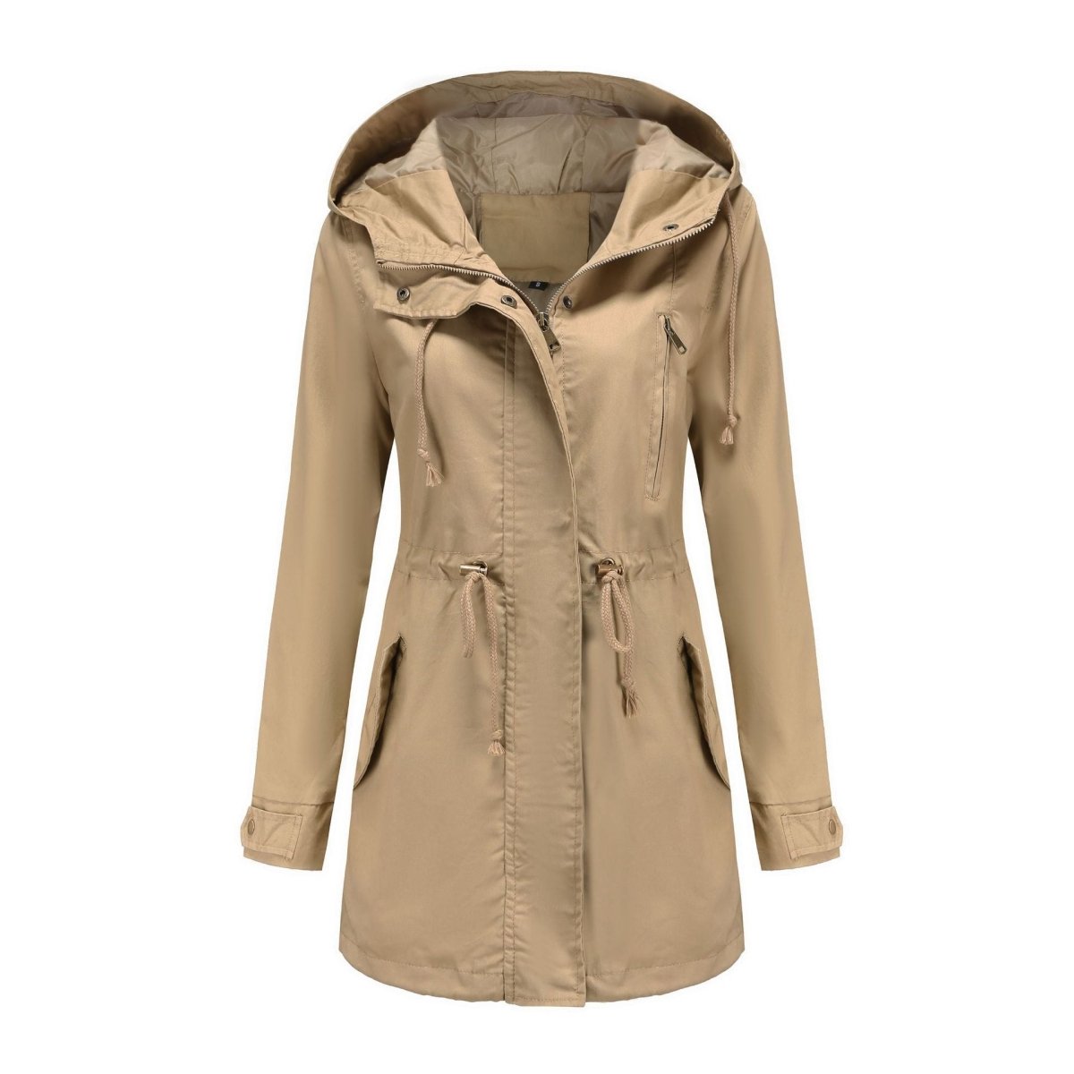 Women's Cotton Anorak Jacket - Lightweight Spring & Fall Coat - AmiraMart