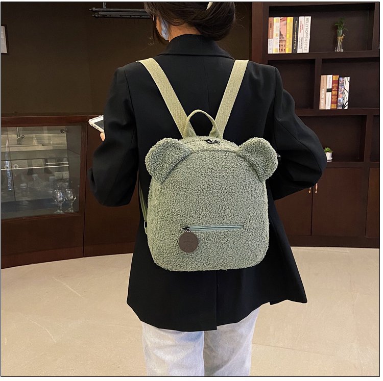Women's Cute Bear Shaped Shoulder Backpack - AmiraMart