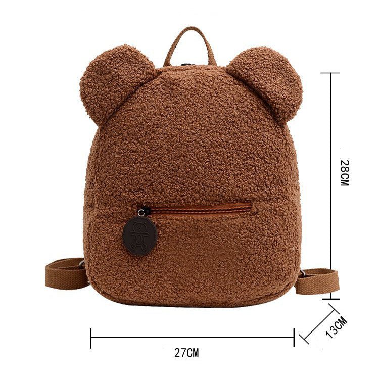 Women's Cute Bear Shaped Shoulder Backpack - AmiraMart
