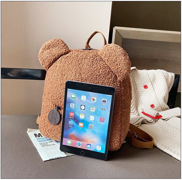 Women's Cute Bear Shaped Shoulder Backpack - AmiraMart