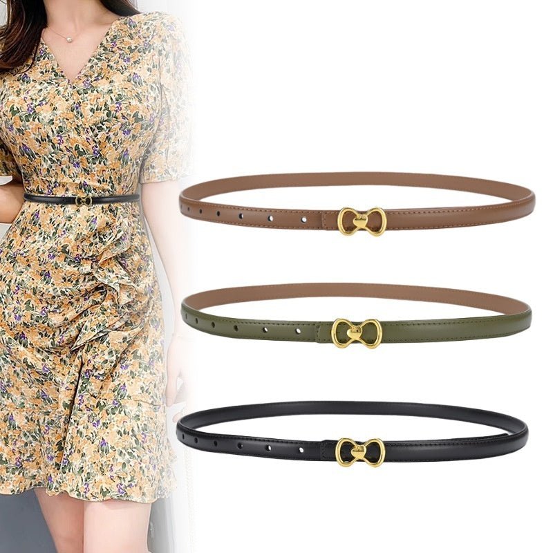 Women's Fashion All - matching Thin Belt - AmiraMart