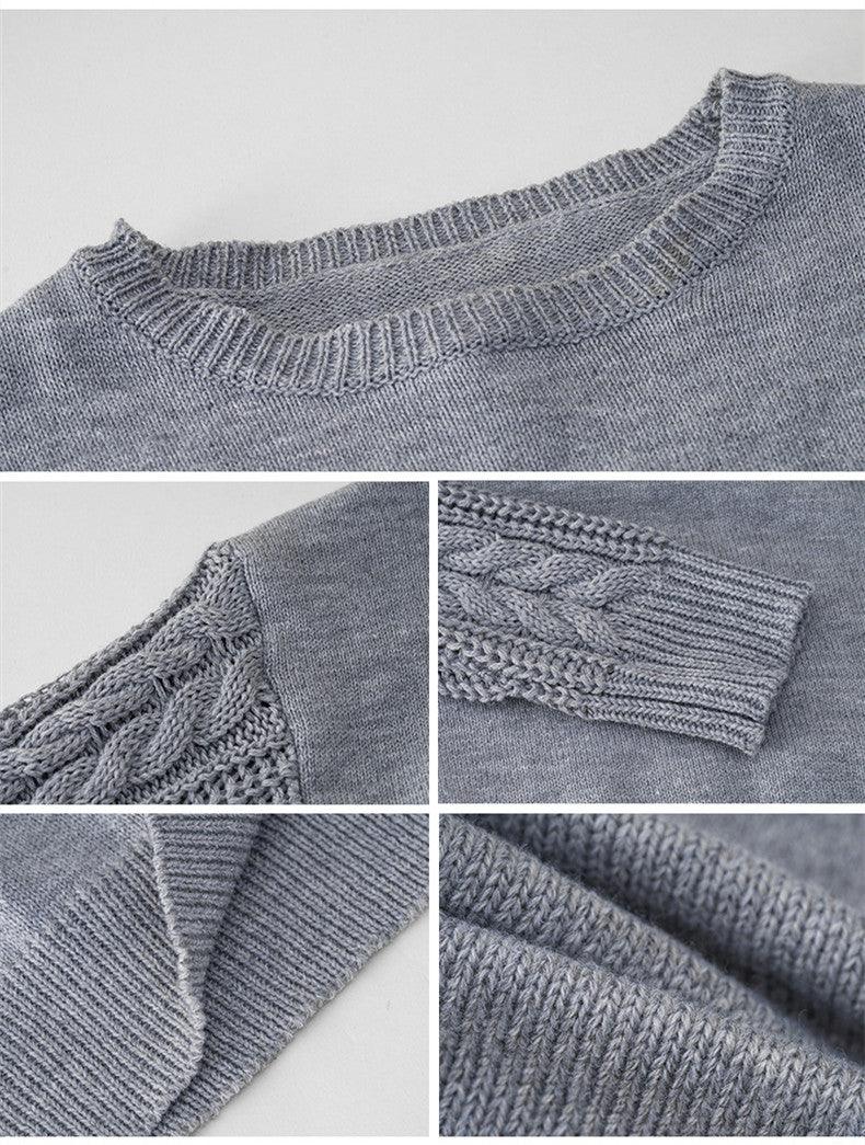 Women's Fashionable Simple Round Neck Sweater - AmiraMart