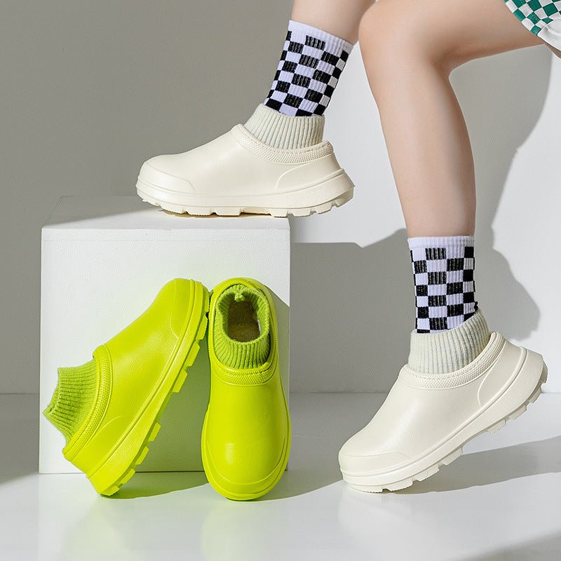Women's Fashionable Waterproof Cotton Slippers - AmiraMart