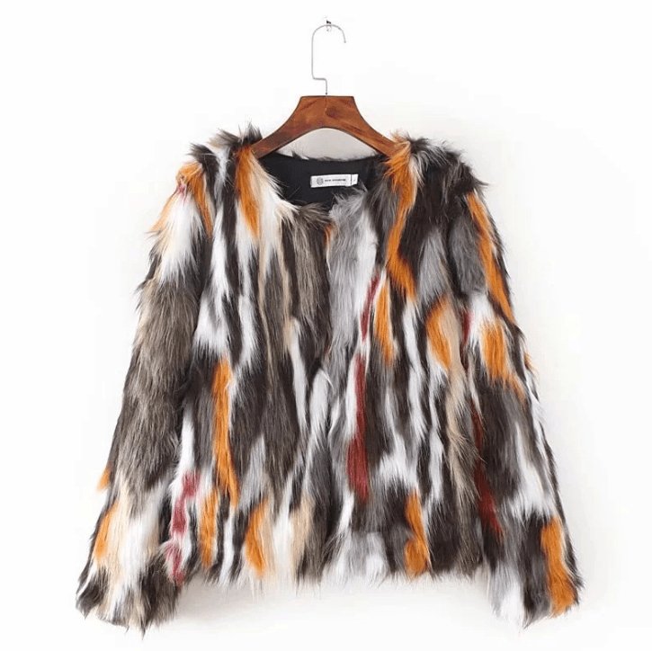 Women's Faux Fox Coat Short Fur - AmiraMart