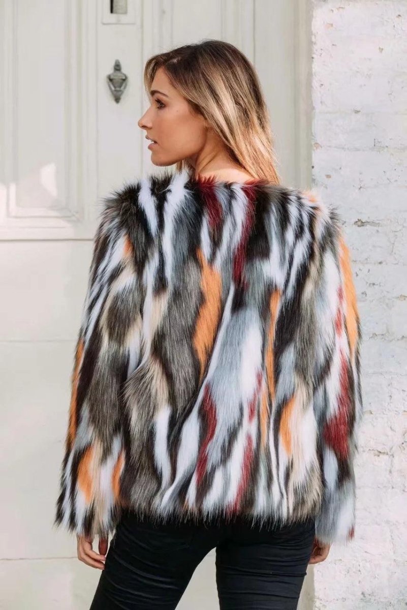 Women's Faux Fox Coat Short Fur - AmiraMart