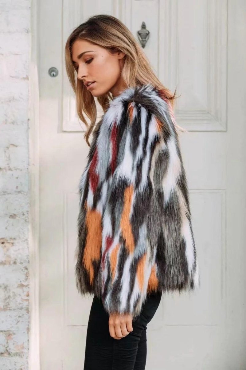 Women's Faux Fox Coat Short Fur - AmiraMart