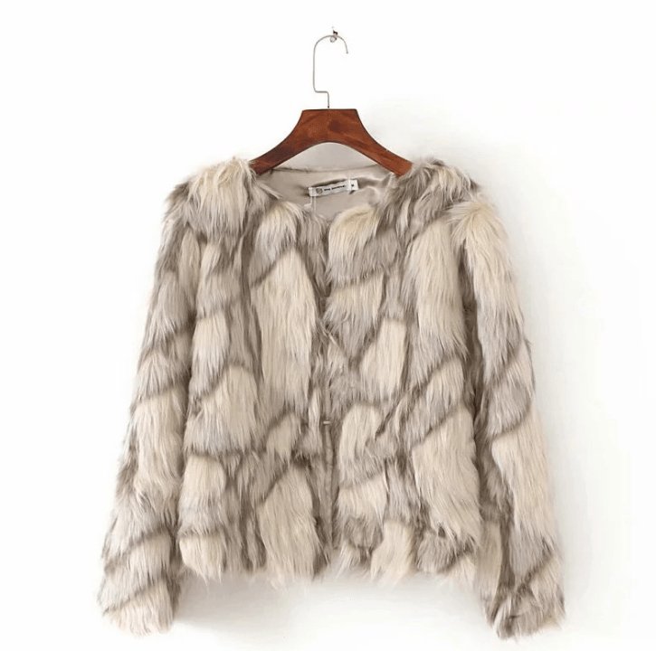 Women's Faux Fox Coat Short Fur - AmiraMart