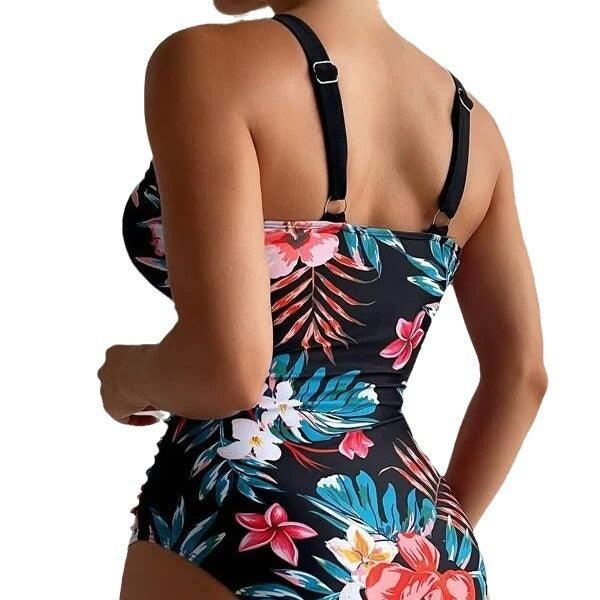 Women's Floral Bikini One - piece Swimsuit - AmiraMart