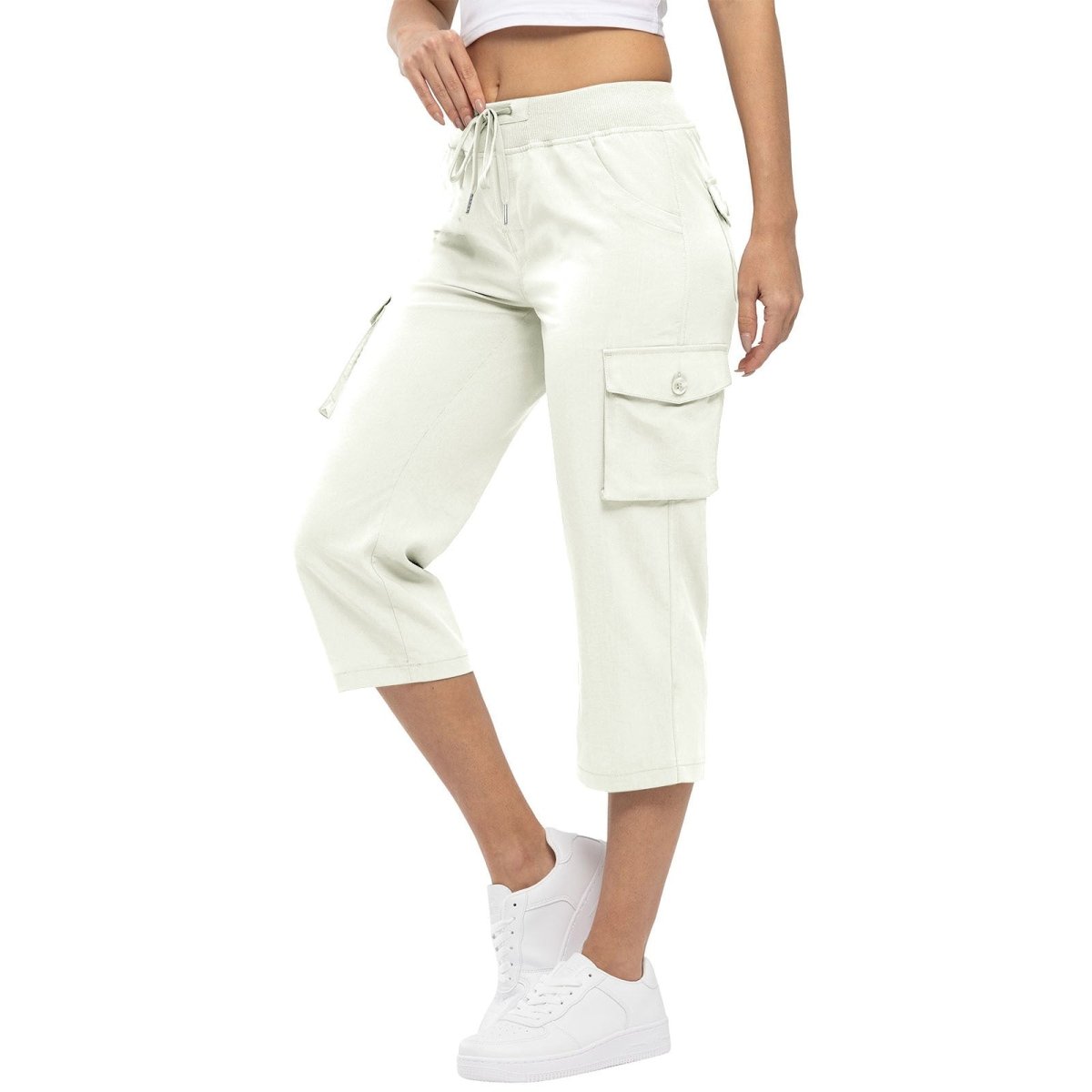 Women's High Waist Drawstring Pocket Loose Pants - AmiraMart