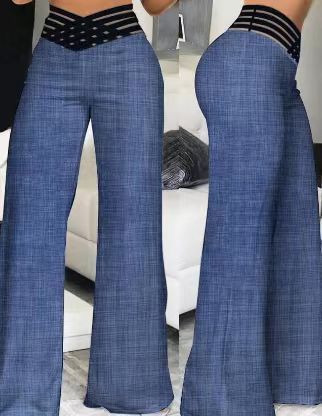 Women's Hollow - Out Belt Flared Trousers - AmiraMart