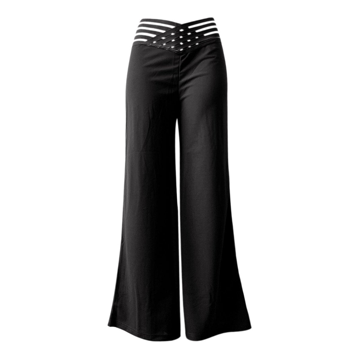 Women's Hollow - Out Belt Flared Trousers - AmiraMart