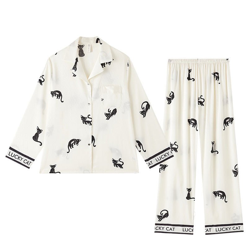 Women's Ice Silk Thread Pajama Set - AmiraMart