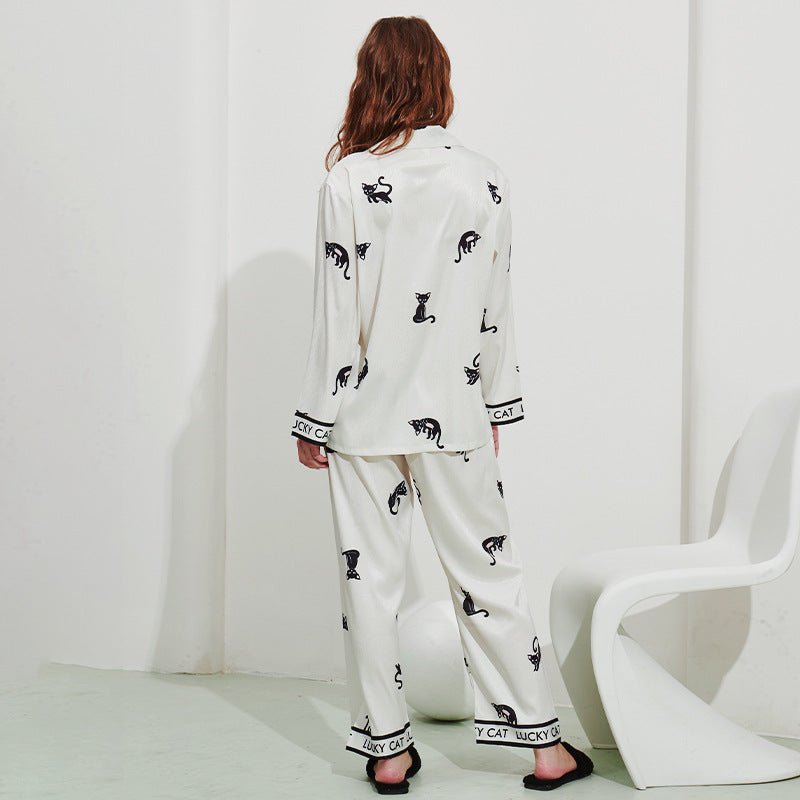 Women's Ice Silk Thread Pajama Set - AmiraMart