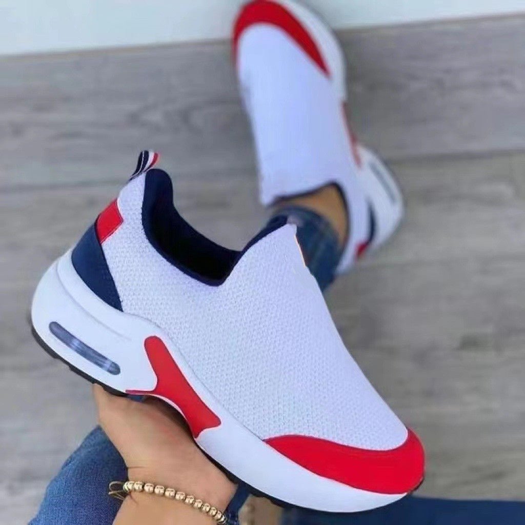 Women’s Knit Sneakers – Stretch & Round Toe Comfort - AmiraMart
