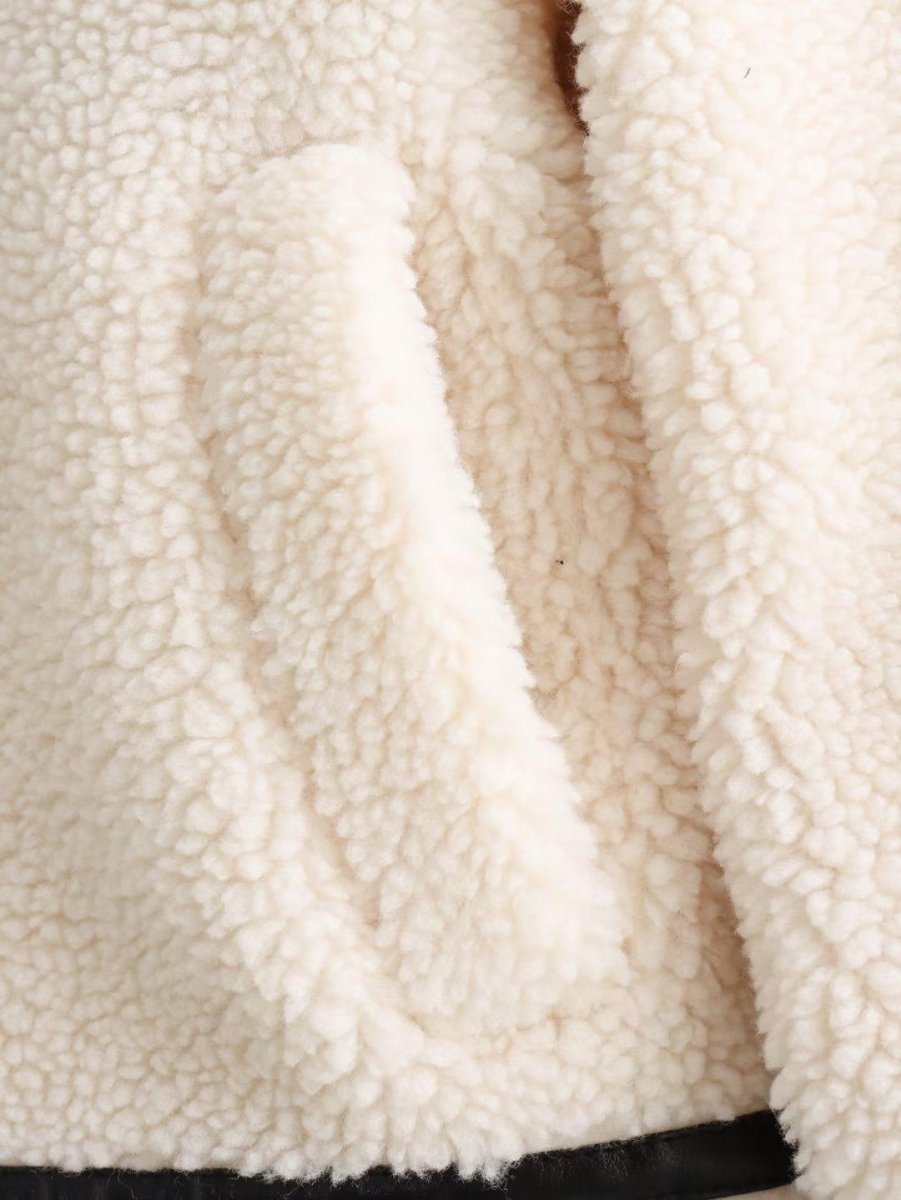 Women's Lamb Wool Effect Jacket Coat - AmiraMart