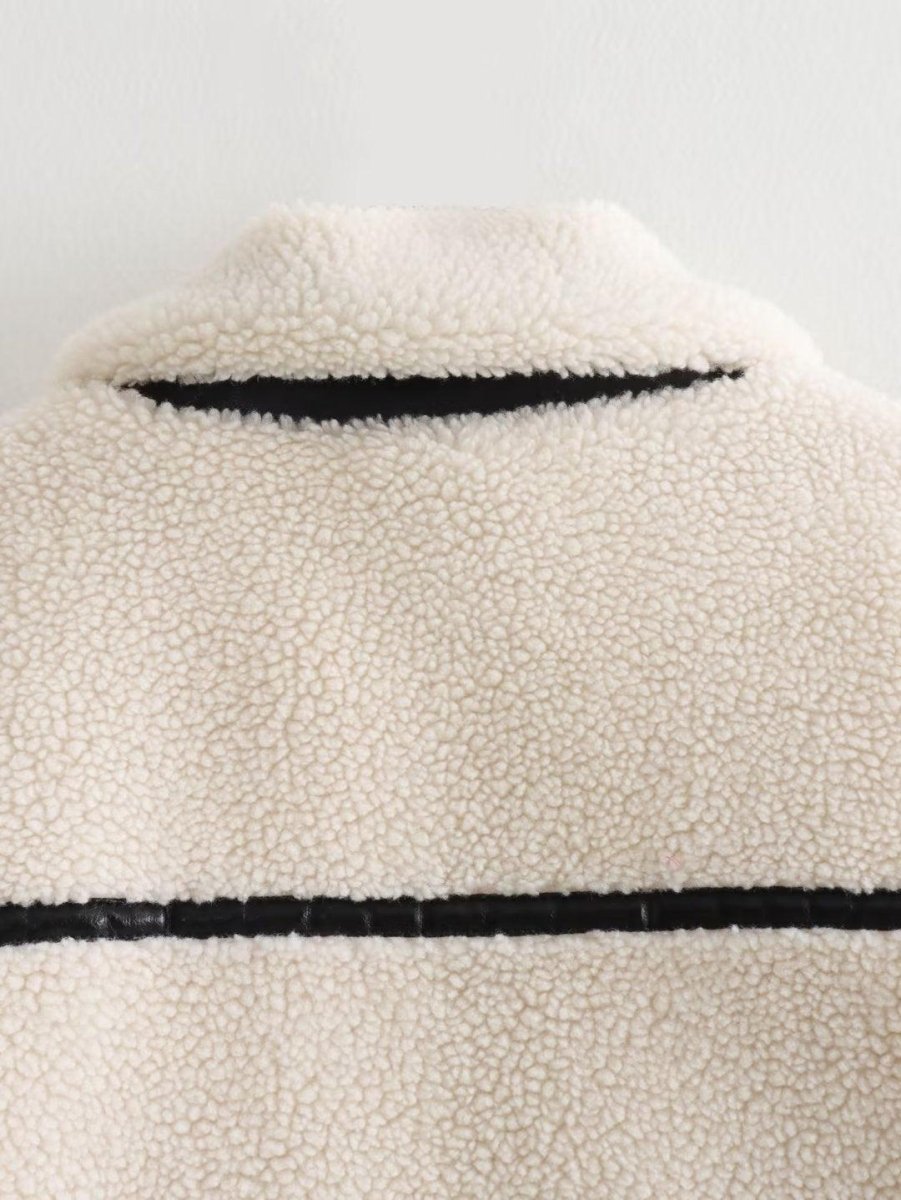 Women's Lamb Wool Effect Jacket Coat - AmiraMart