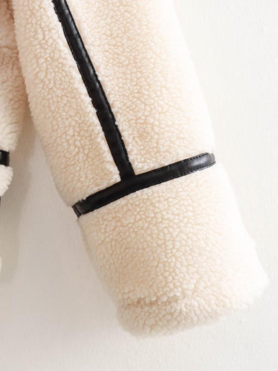 Women's Lamb Wool Effect Jacket Coat - AmiraMart