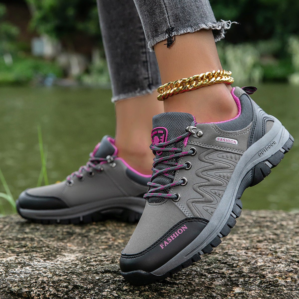 Women's Leather Platform Sneakers - AmiraMart