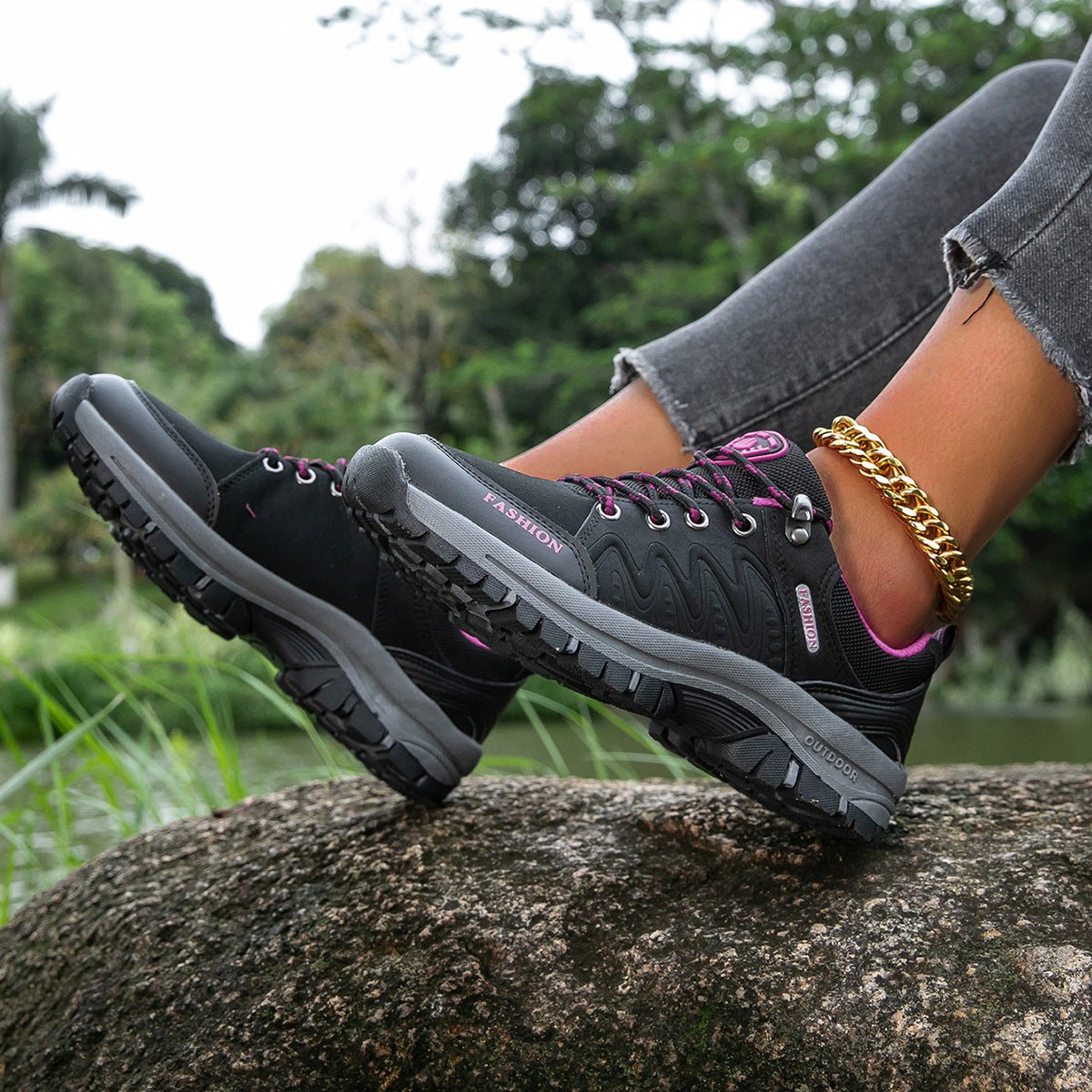 Women's Leather Platform Sneakers - AmiraMart