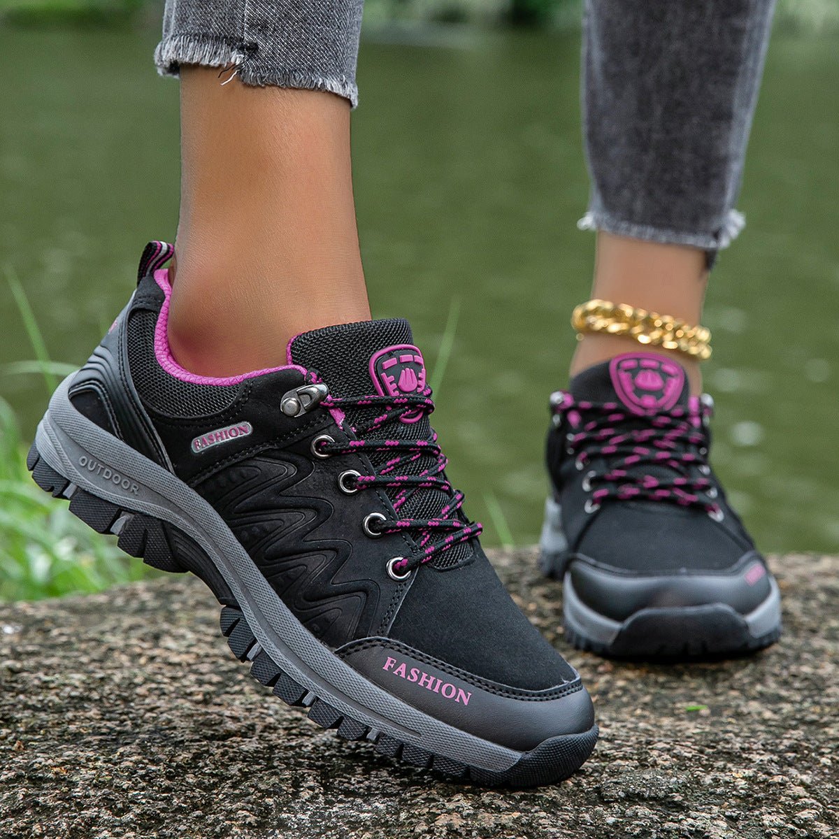 Women's Leather Platform Sneakers - AmiraMart