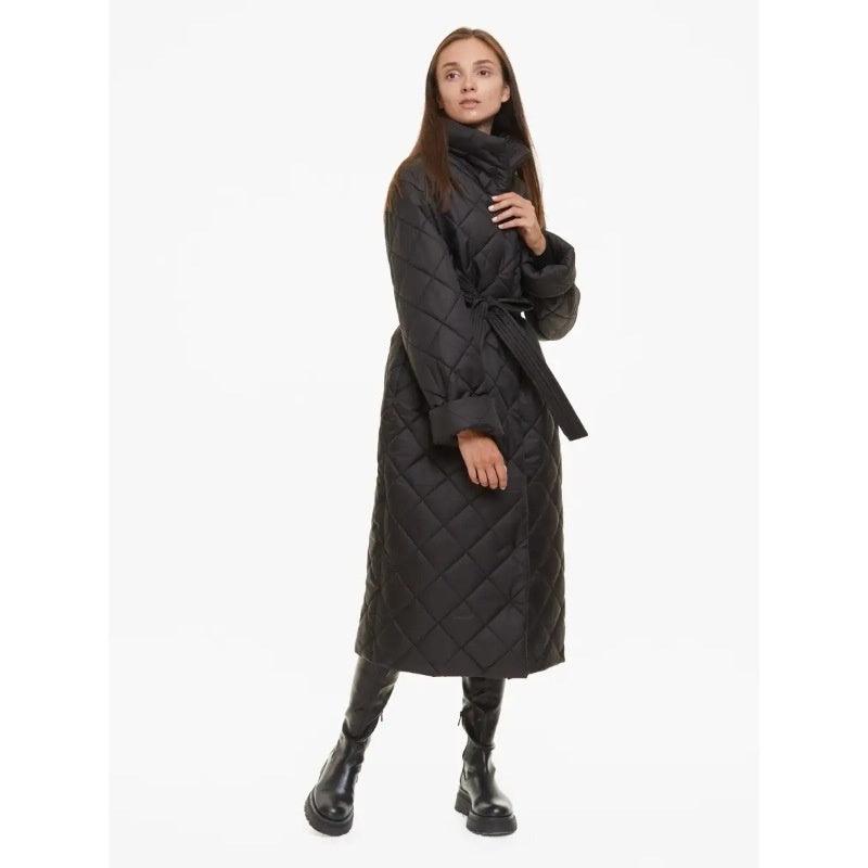 Women's Long Hooded Long Sleeve Single - breasted Loose Cotton Coat - AmiraMart