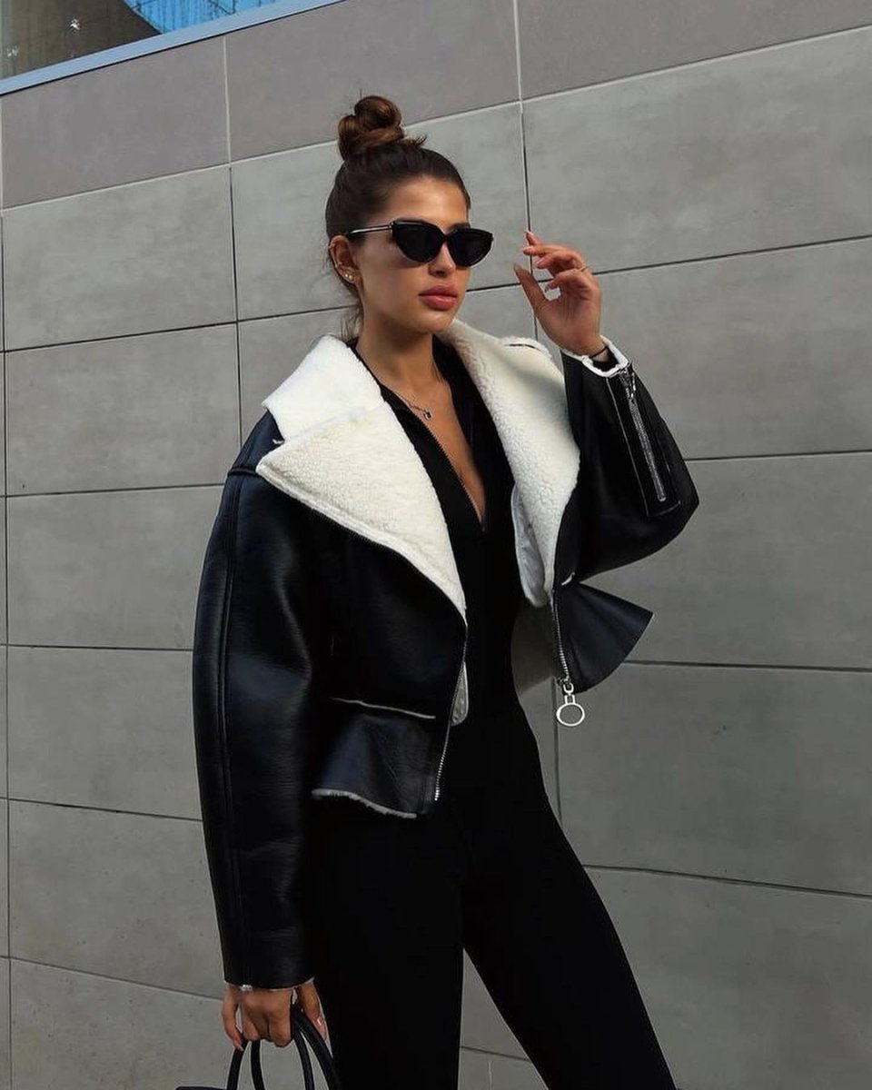 Women's Long Sleeve Solid Color Coat - AmiraMart