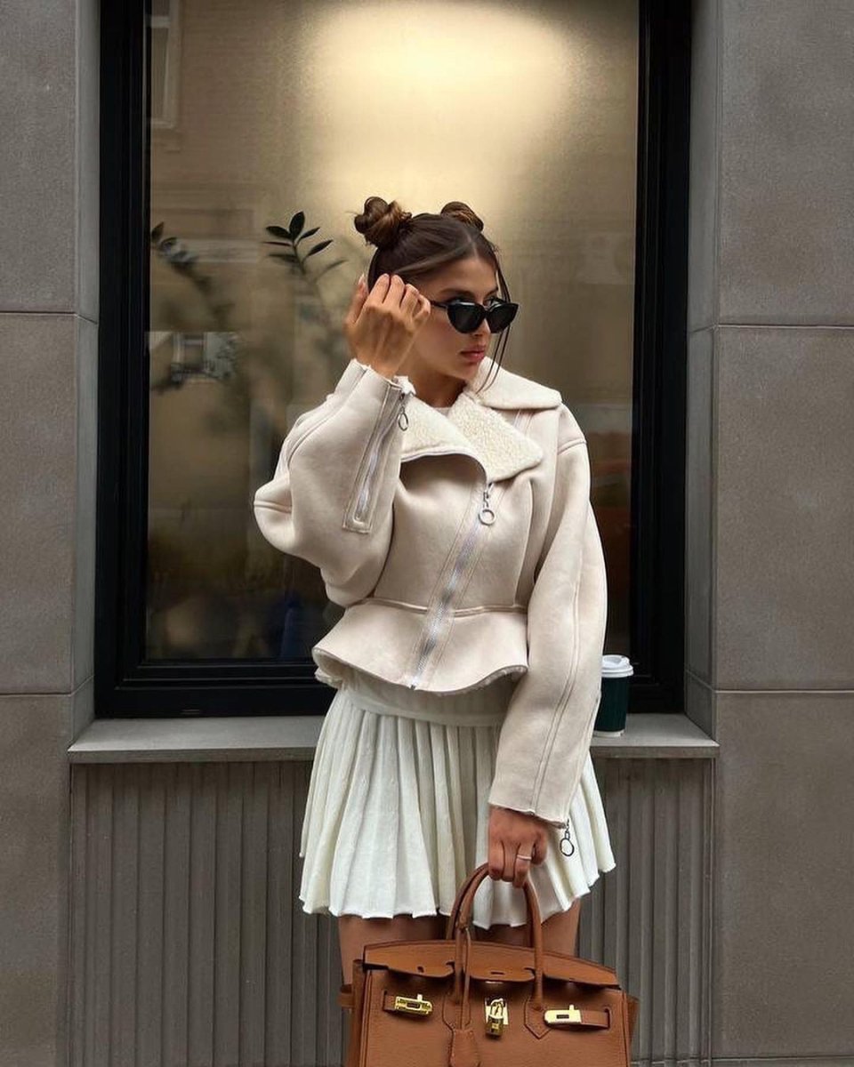 Women's Long Sleeve Solid Color Coat - AmiraMart